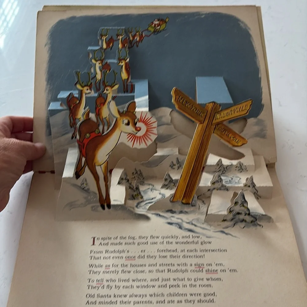 Vintage Rudolph the Red-Nosed Reindeer Spiral Book - Picture 5 of 6
